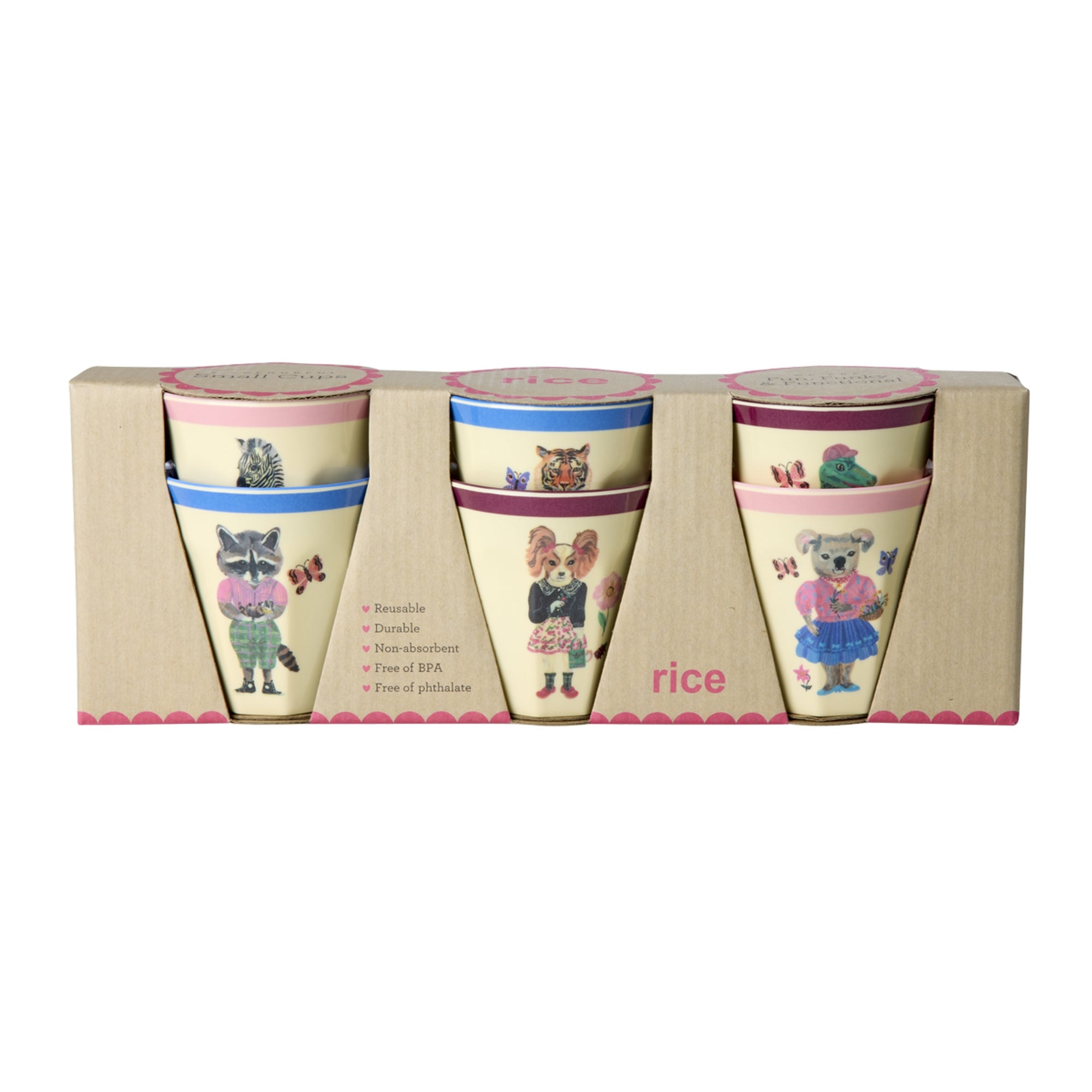 Rice Melamine Cups, Multicolor, Nathalie Lété Print, Set of 6 - Medium