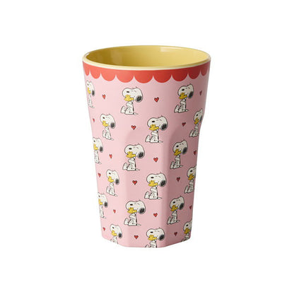 Rice melamin børnekop, Høj, Snoopy - Pink print