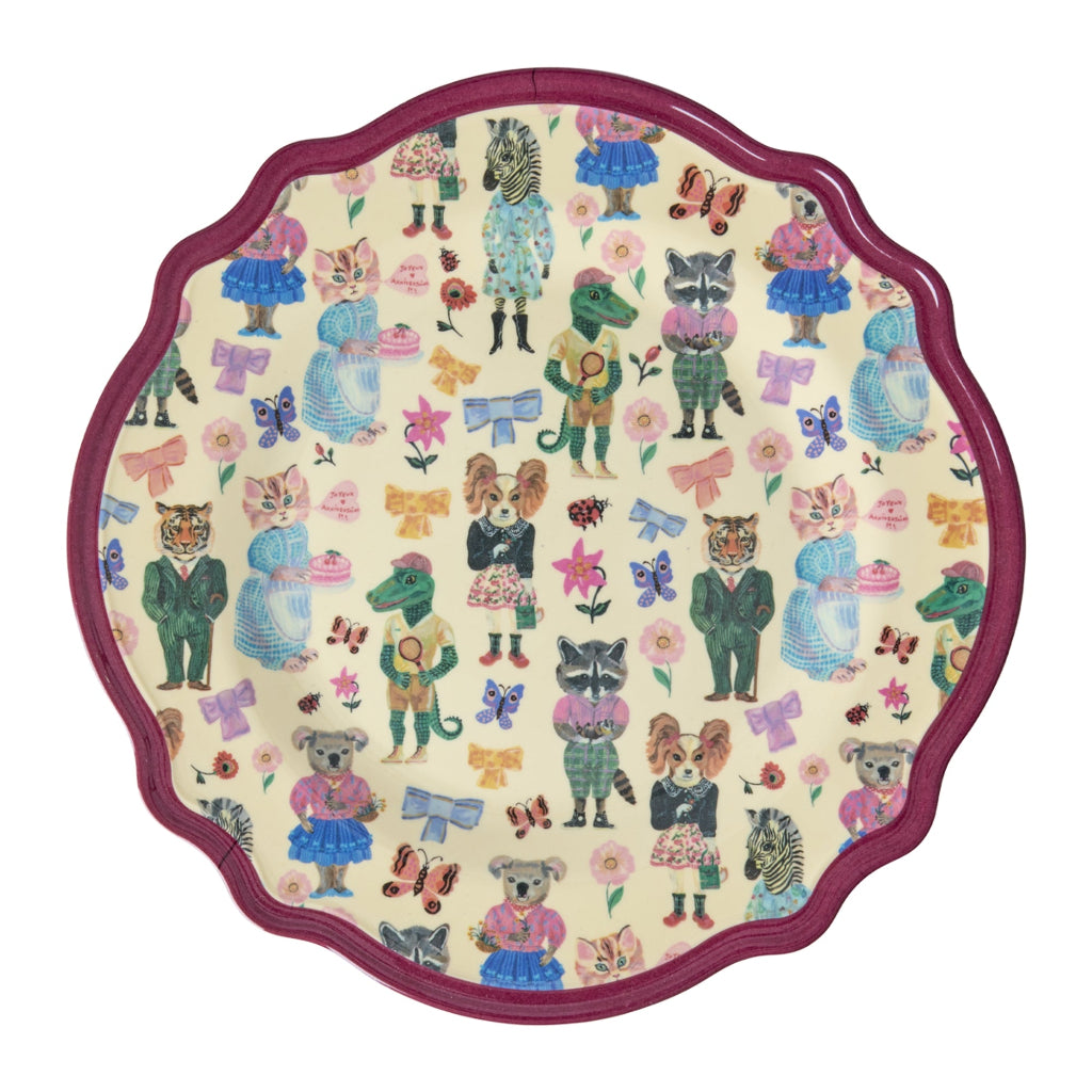 Rice Melamine, Vintage Dinner Plate, Bordeaux - Nathalie Lété Print