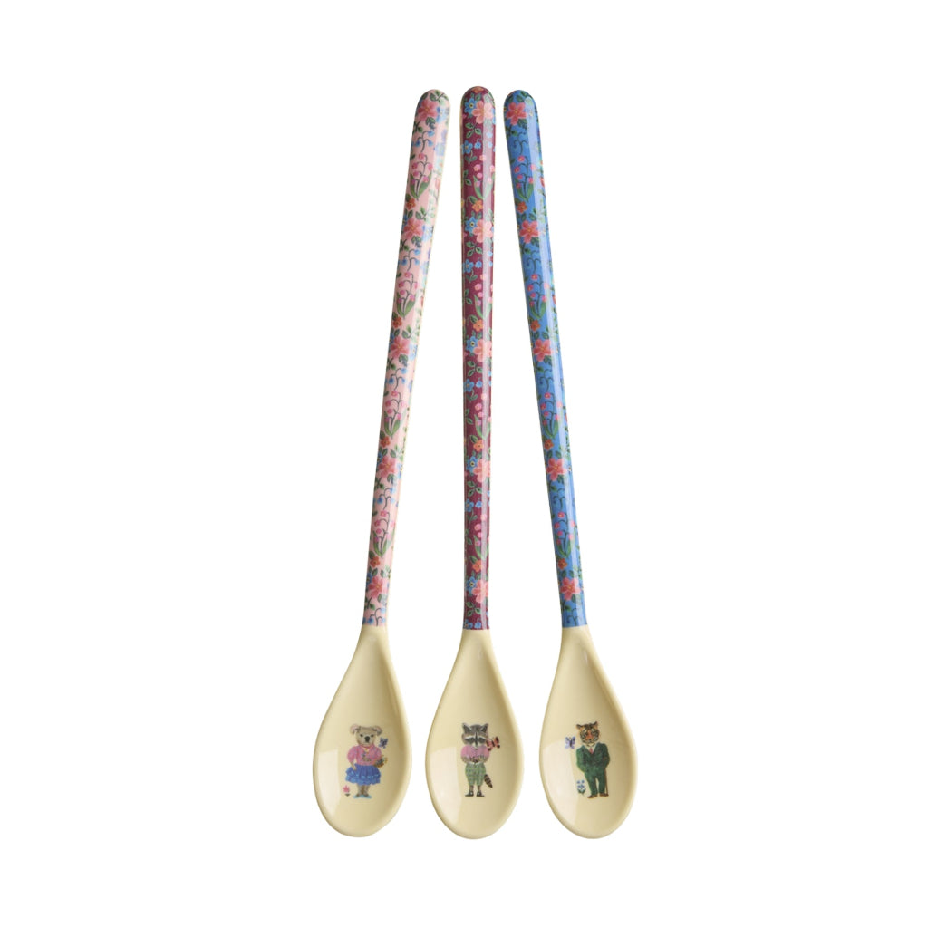 Rice Melamine Latte Spoon, Assorted Colors - Nathalie Lété Print