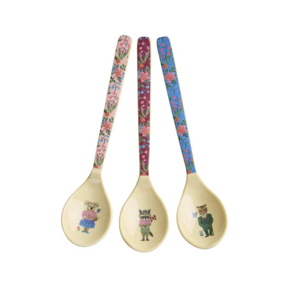 Rice Melamine Spoon, Teaspoon, Multicolored - Price for 1 Spoon - assorted colors