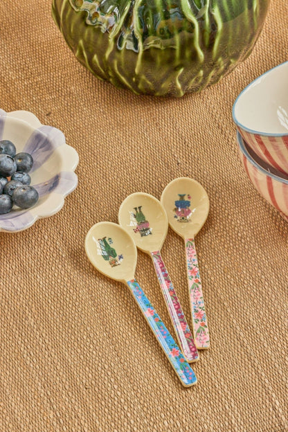 Rice Melamine Spoon, Teaspoon, Multicolored - Price for 1 Spoon - assorted colors