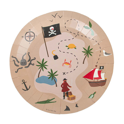 My Little Day Paper Plates, Set of 8, Pirate Theme