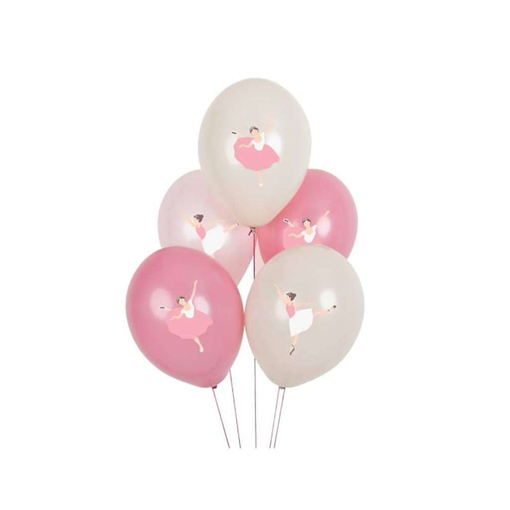My Little Day Balloons, Printed Balloons, Set of 5 Ballerina
