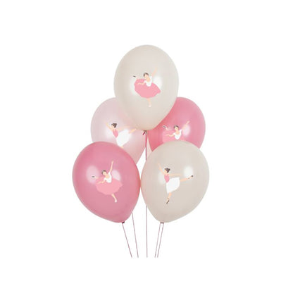 My Little Day Balloons, Printed Balloons, Set of 5 Ballerina