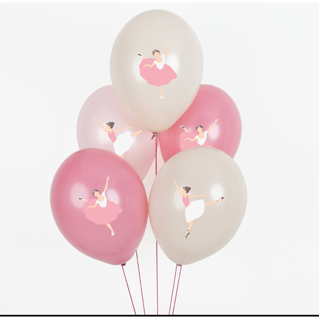 My Little Day Balloons, Printed Balloons, Set of 5 Ballerina