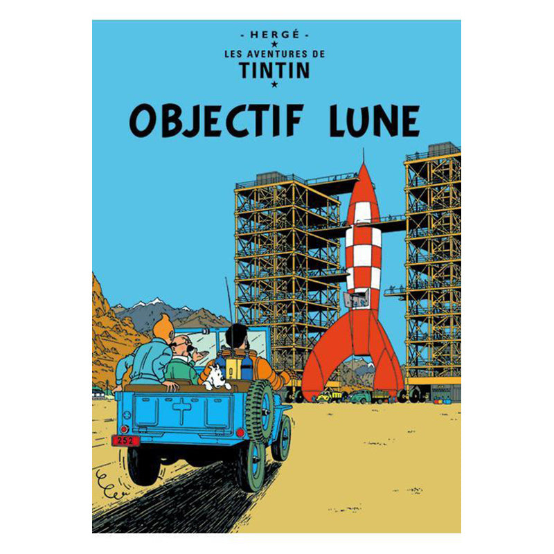 Tintin plakat, Mission til Månen – 50 x 70 cm