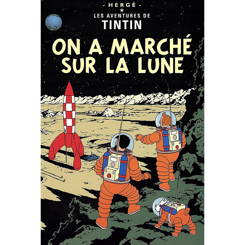 Tintin plakat, De første skridt på Månen – 50 x 70 cm