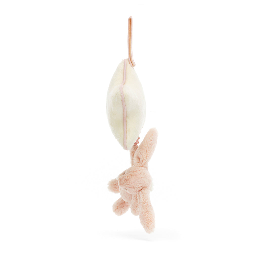 Baby Jellycat Musical Pull Toy, Bashful Bunny - Blush
