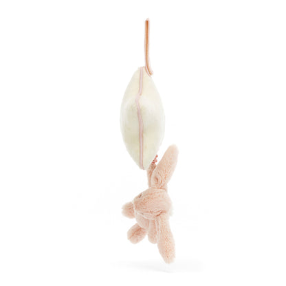 Baby Jellycat Musical Pull Toy, Bashful Bunny - Blush
