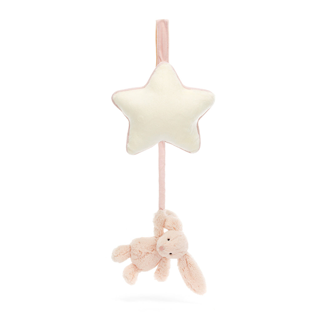 Baby Jellycat Musical Pull Toy, Bashful Bunny - Blush