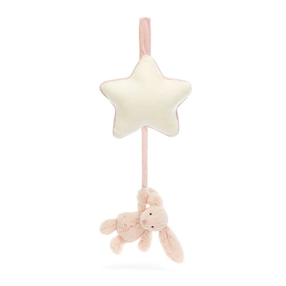 Baby Jellycat Musical Pull Toy, Bashful Bunny - Blush