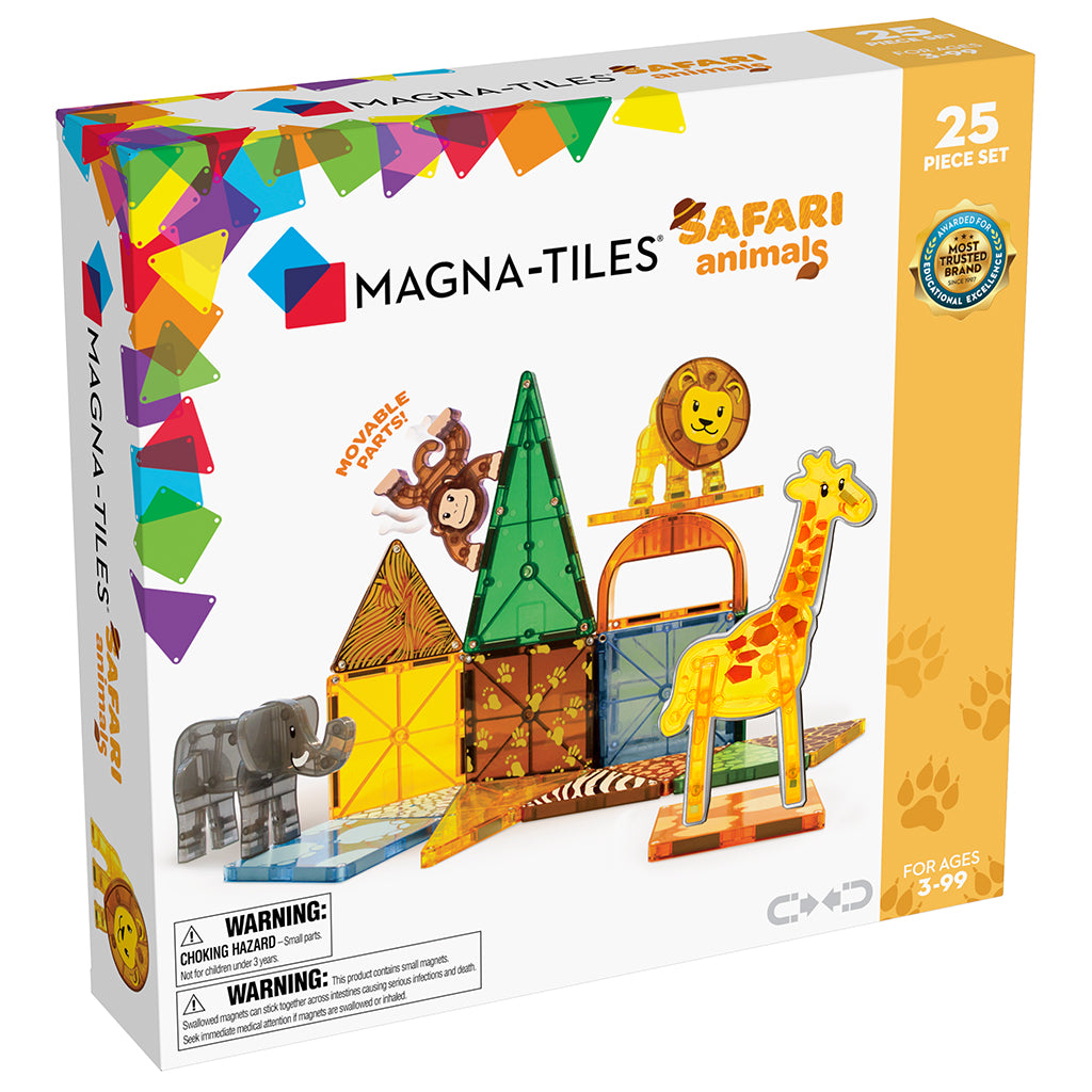 Magna-Tiles Safari Animals, Magnetic Building Set with 25 Pieces