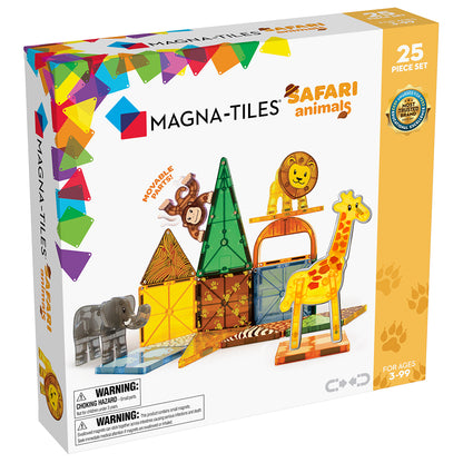 Magna-Tiles Safari Animals, Magnetic Building Set with 25 Pieces