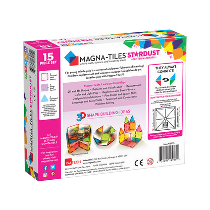 Magna-Tiles Stardust Magnetic Building Set with 15 Pieces