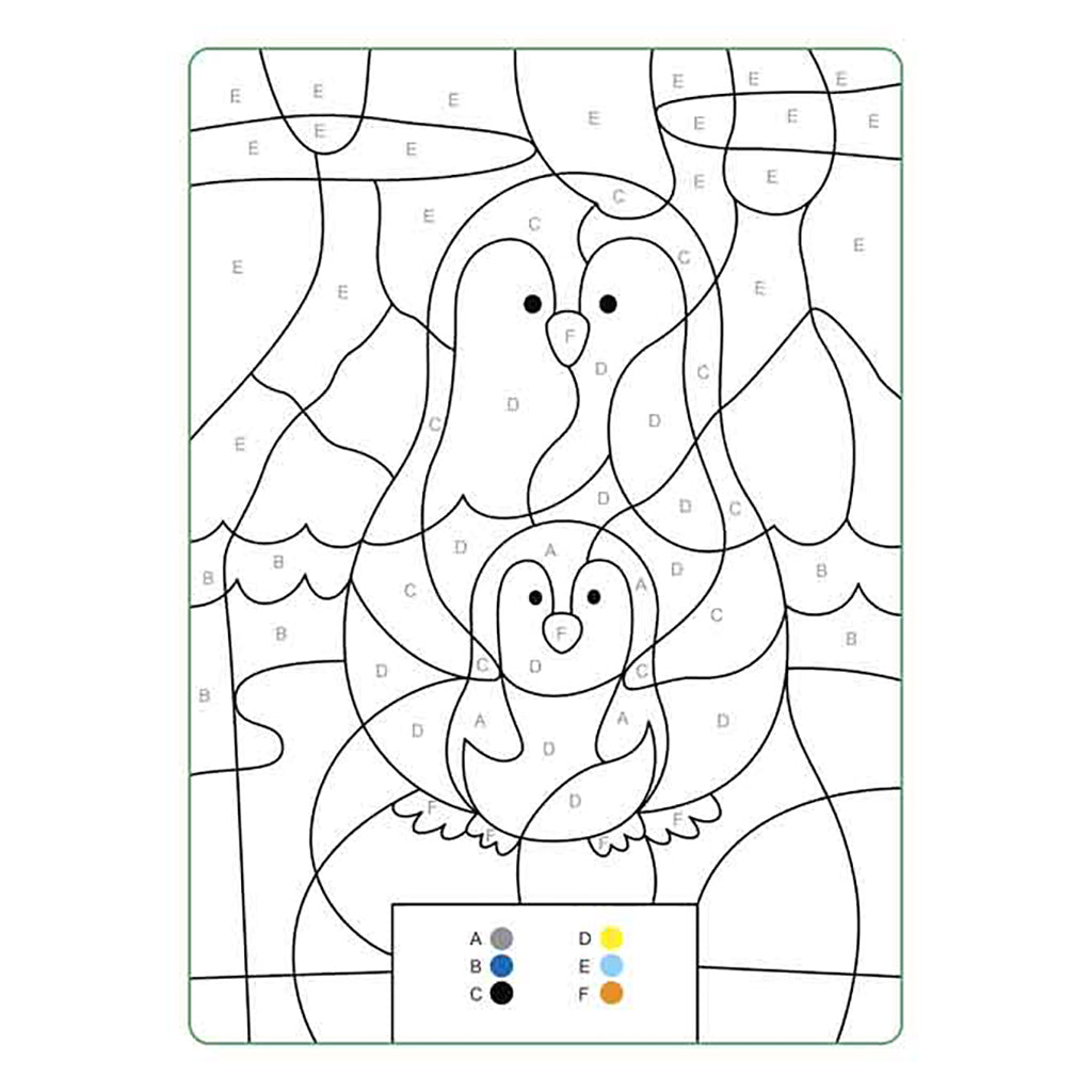 Bold Color Book, Coloring Book with Color Codes: Animal Babies