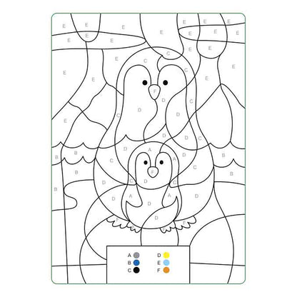 Bold Color Book, Coloring Book with Color Codes: Animal Babies
