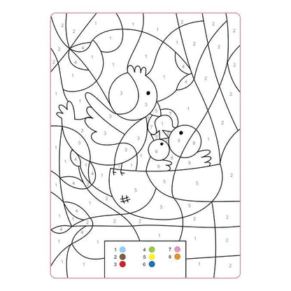Bold Color Book, Coloring Book with Color Codes: Animal Babies