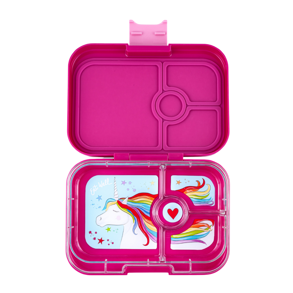 Yumbox Lunchbox with 4 Compartments, Panino, Unicorn - Malibu Purple