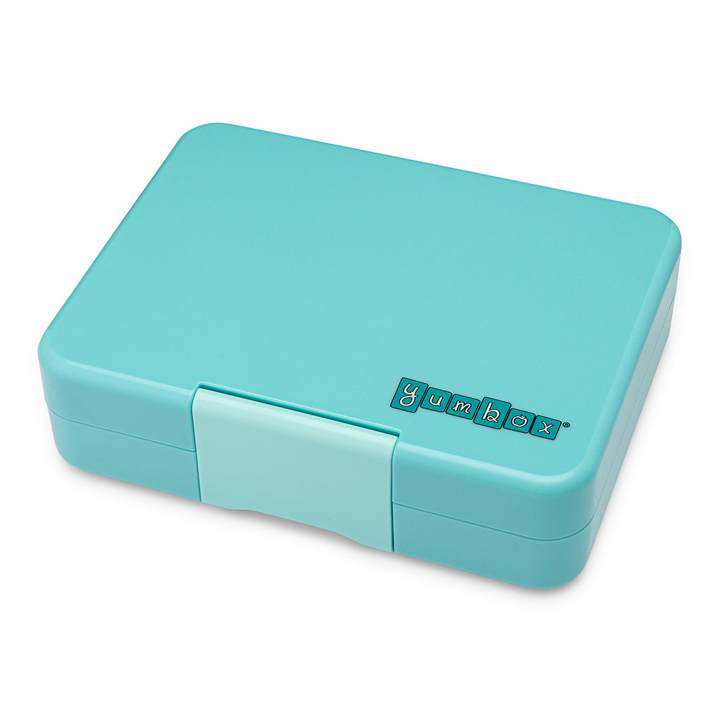 Yumbox Lunchbox with 3 Compartments, Snack - Misty Aqua/ Rainbow
