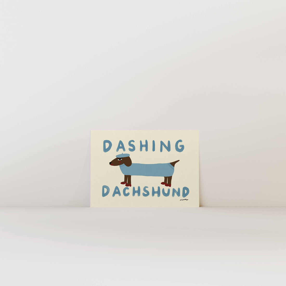 Nephthys Illustrated Art Print, Dashing Dachshund – A4