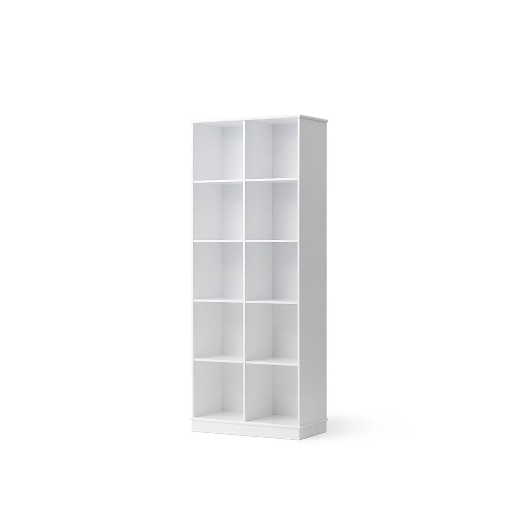 Oliver Furniture Wood Shelf, 2x5 Vertical Compartments with Plinth