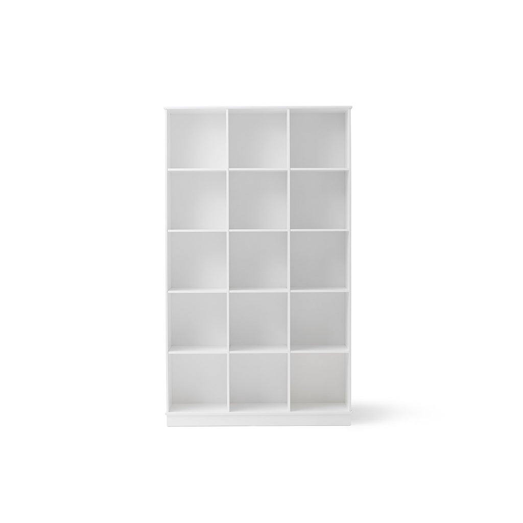 Oliver Furniture Wood Shelf, 3x5 Vertical Compartments with Plinth