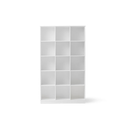 Oliver Furniture Wood Shelf, 3x5 Vertical Compartments with Plinth