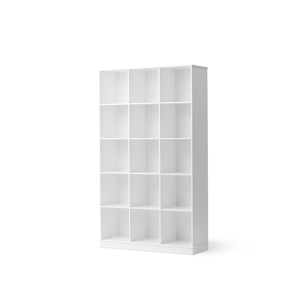 Oliver Furniture Wood Shelf, 3x5 Vertical Compartments with Plinth