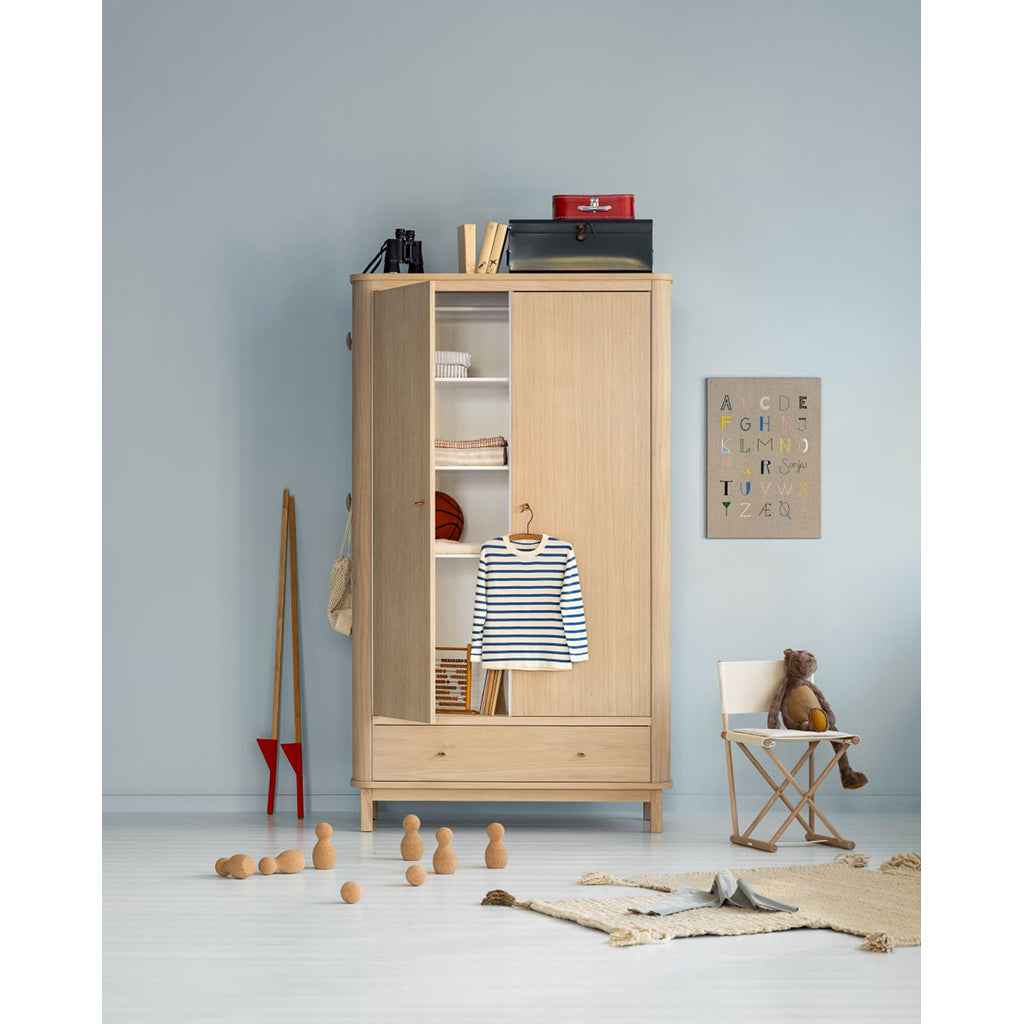 Oliver Furniture Wood Wardrobe with 2 Doors, Oak