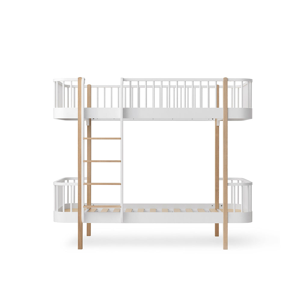 Oliver Furniture, Wood Original, Bunk Bed – Oak with ladder at the front