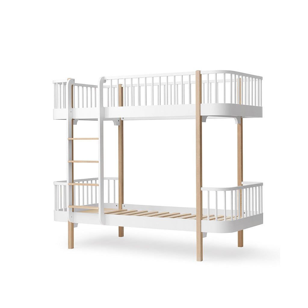 Oliver Furniture, Wood Original, Bunk Bed – Oak with ladder at the front