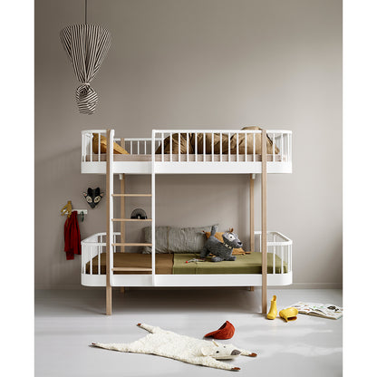 Oliver Furniture, Wood Original, Bunk Bed – Oak with ladder at the front