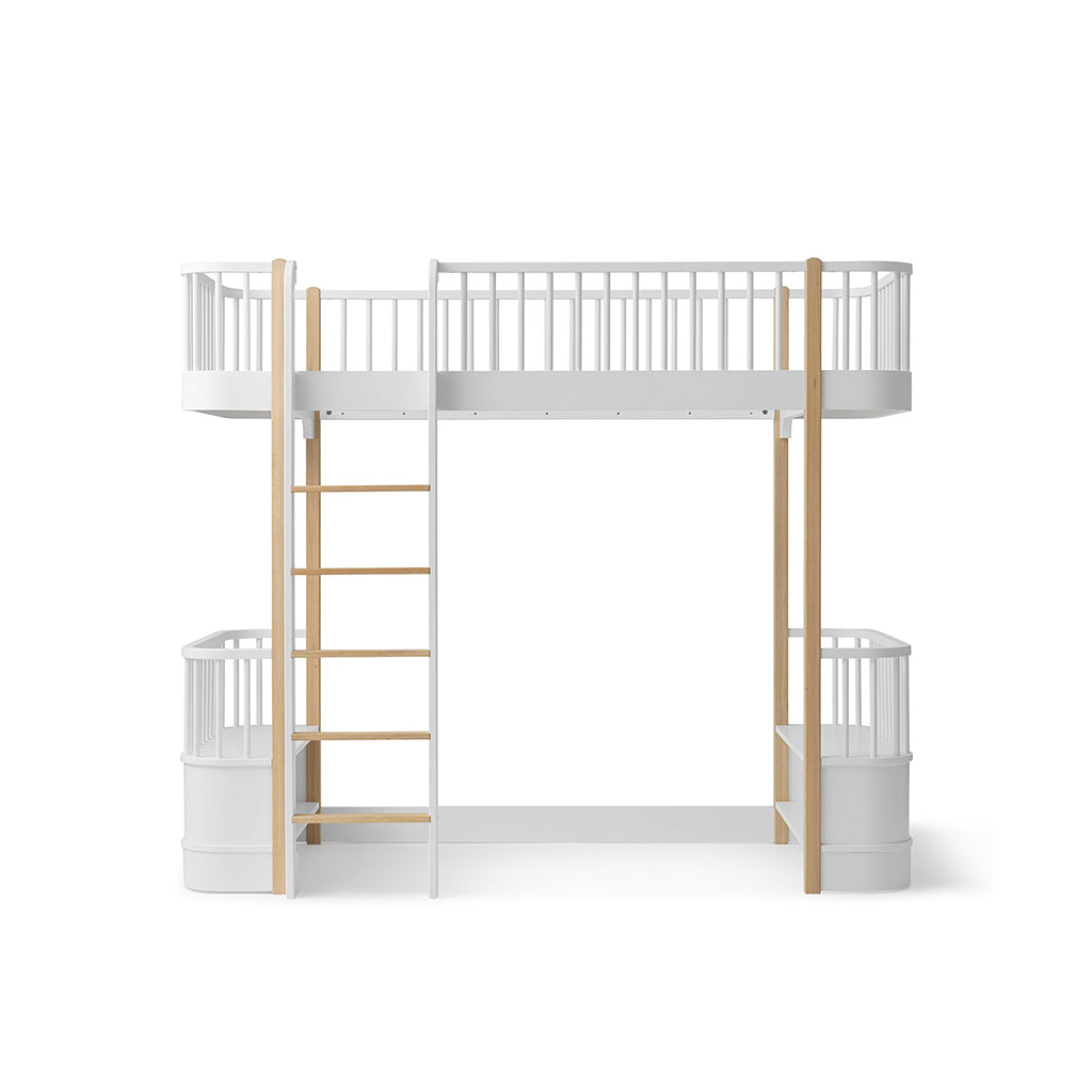 Oliver Furniture, Wood Original High Bed – White/Oak