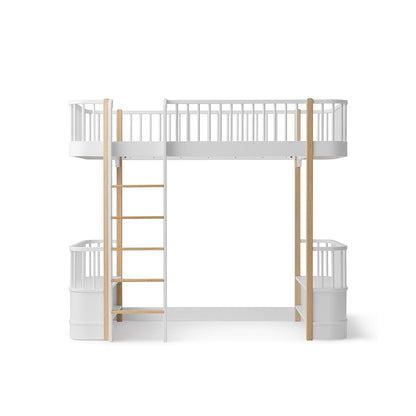 Oliver Furniture, Wood Original High Bed – White/Oak