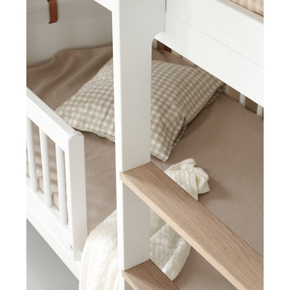 Oliver Furniture, Wood Mini+ Half-Height Bunk Bed - White/Oak