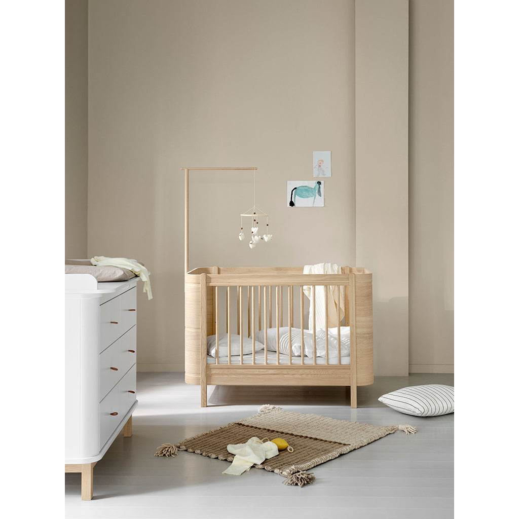 Oliver Furniture, Wood Mini+ Crib excl. Junior Kit - Oak