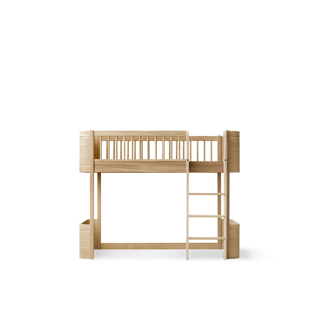Oliver Furniture, Wood Mini+ Half-High Bed - Oak