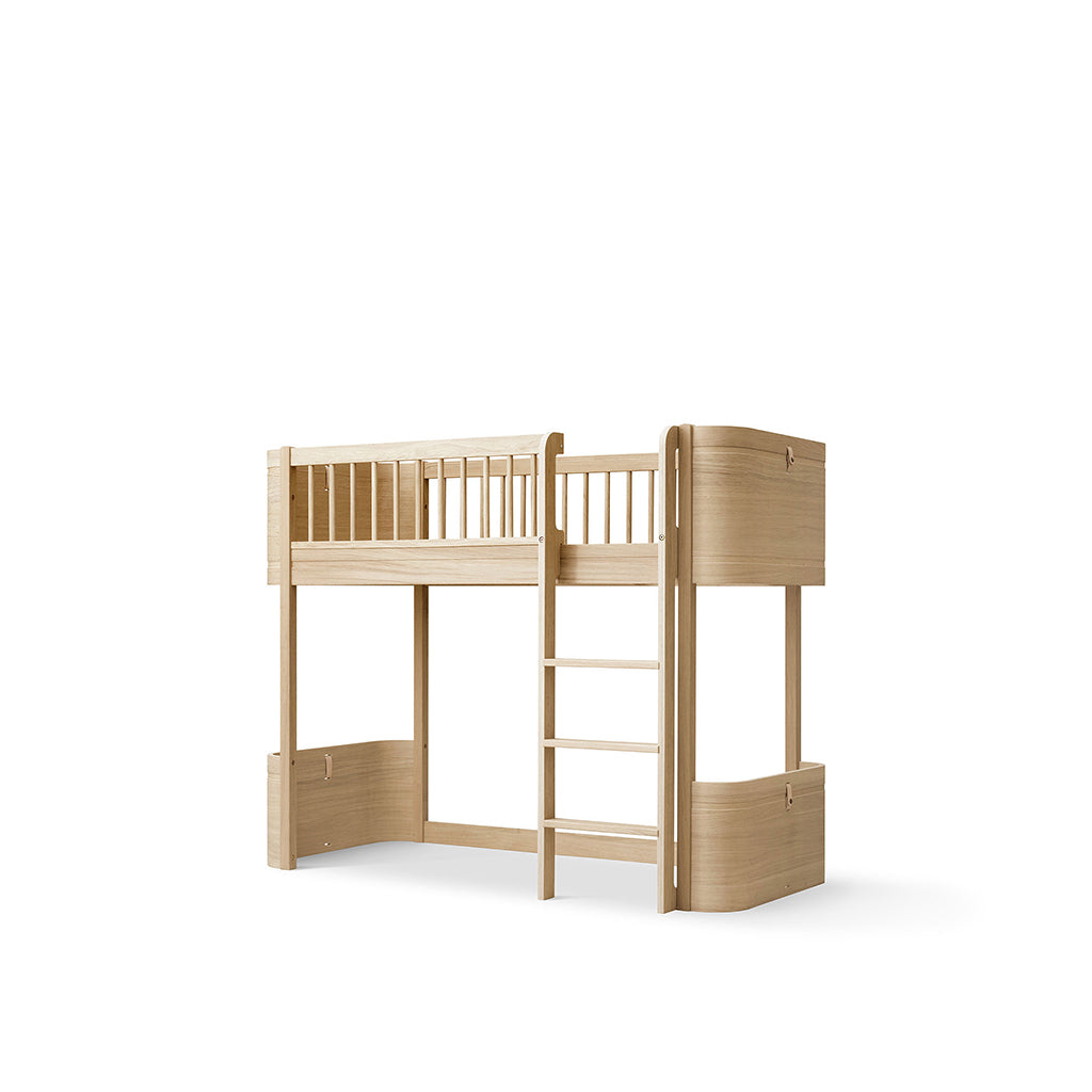 Oliver Furniture, Wood Mini+ Half-High Bed - Oak