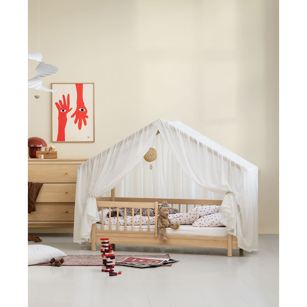 Oliver Furniture Wood Mini+ telt til husseng, Transparant hvid