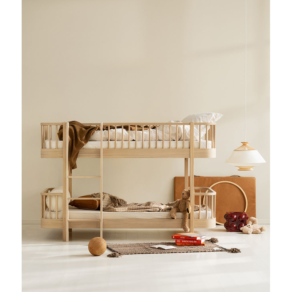 Oliver Furniture, Wood Original Half-High Bunk Bed - Oak