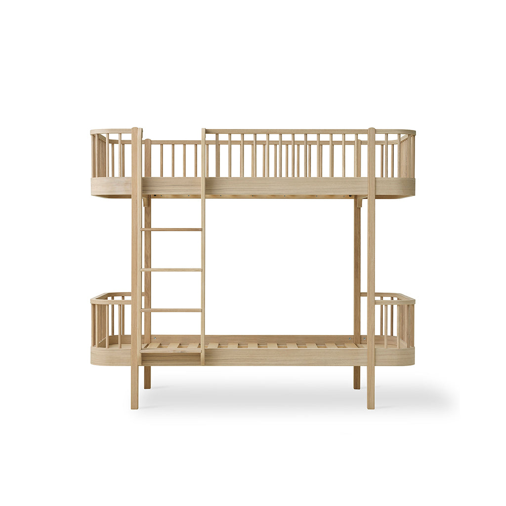 Oliver Furniture, Wood Original, Bunk Bed - Oak with Front Ladder
