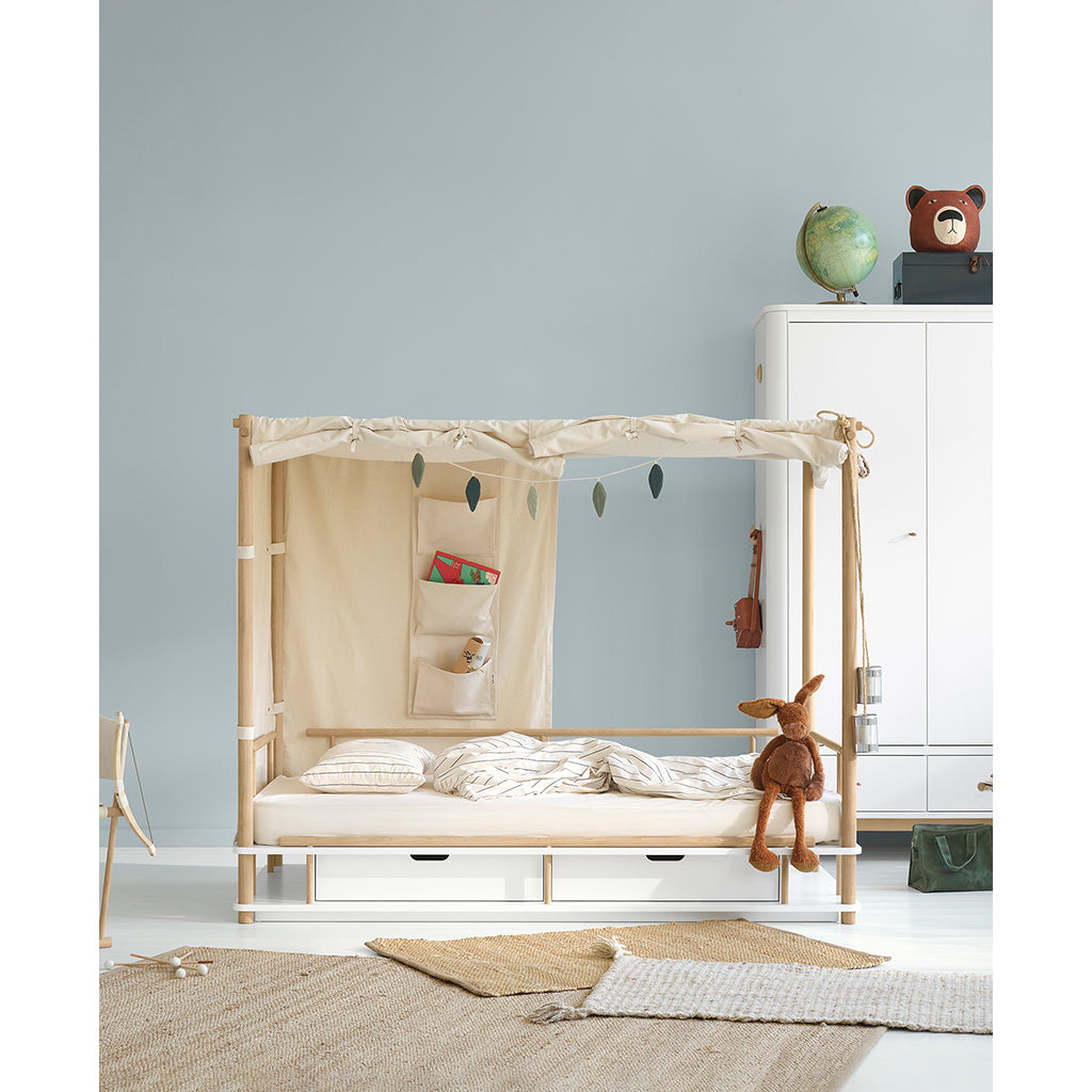 Oliver Furniture, Camp Loft Bed - White/Oak