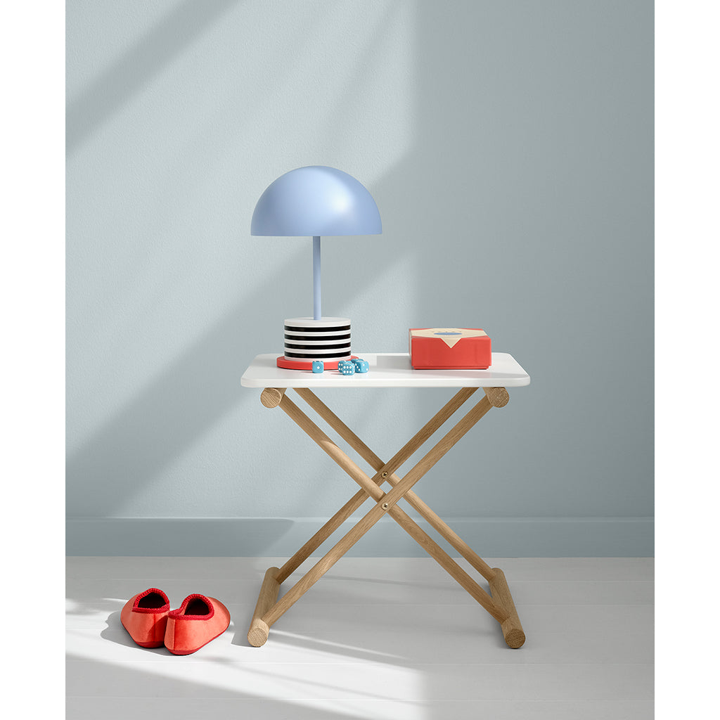 Oliver Furniture, Camp Bedside Table Low – White / Oak