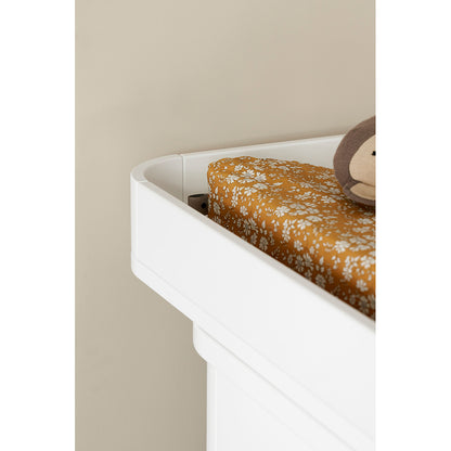 Oliver Furniture Wood Changing Dresser with 3 Drawers and Large Top - White/Oak