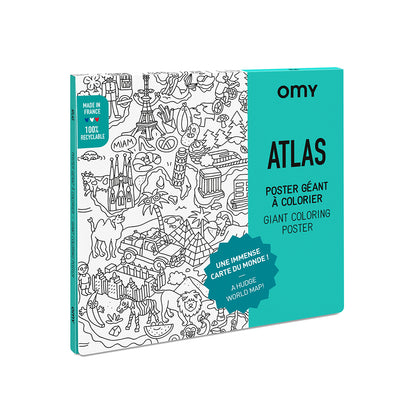 Omy Large Coloring Poster, 70 x 100 cm - Atlas