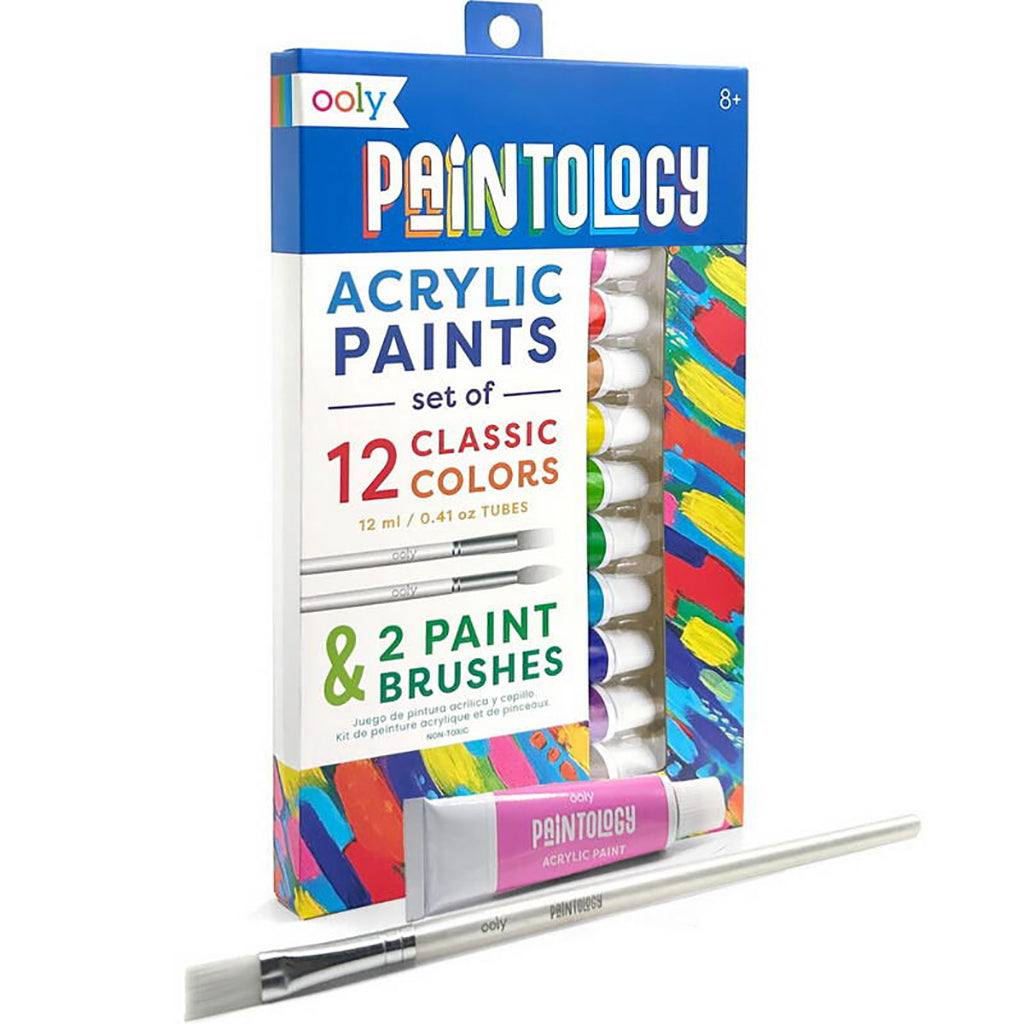 Ooly Acrylic Paint Set with 12 Classic Colors