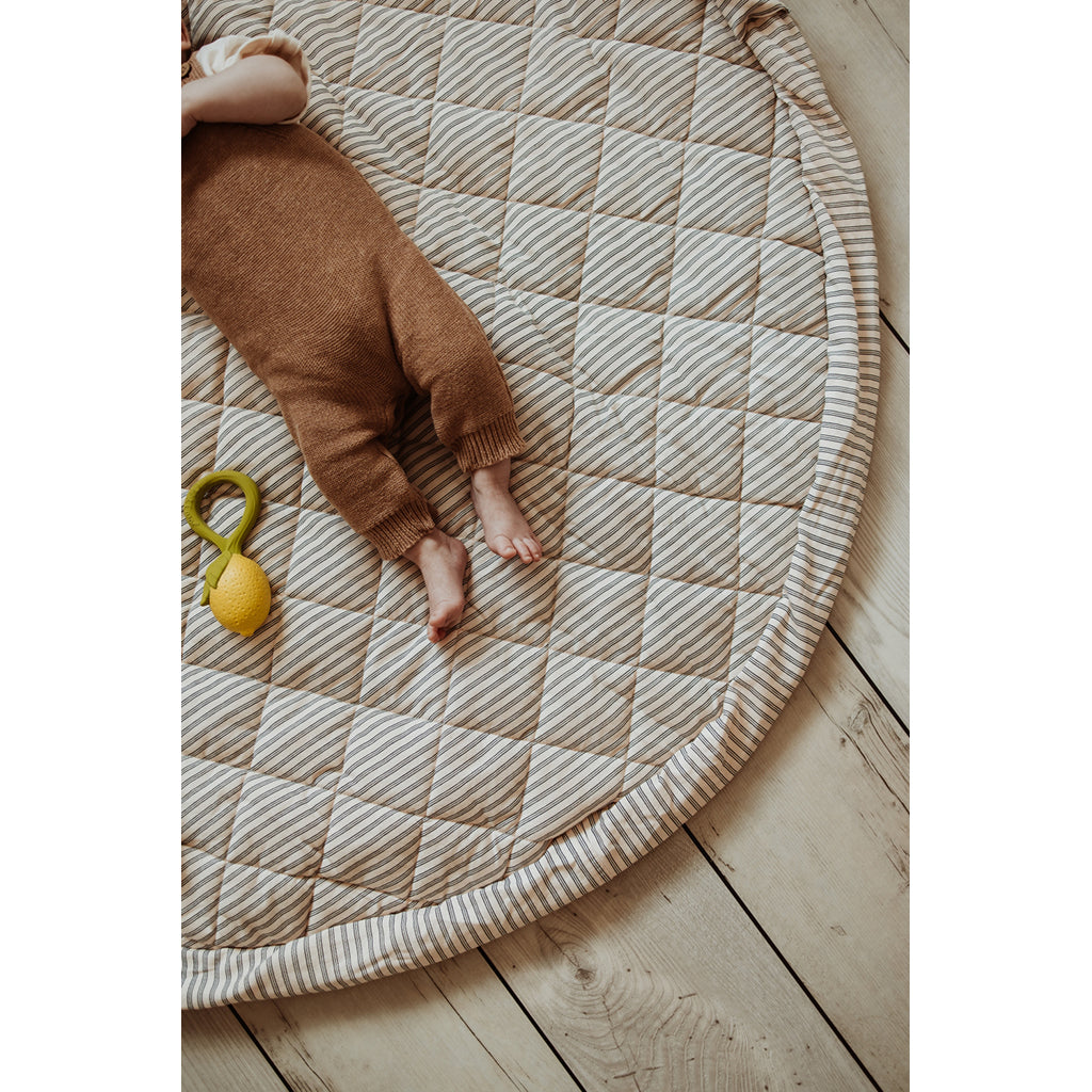 Play&amp;Go 2-in-1 Baby Blanket, Organic - Stripes Blue