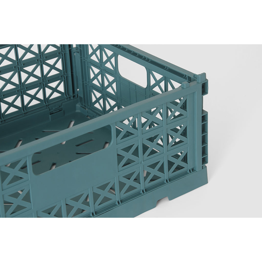 Gergerland Foldable Crate, Size 2 - Ocean Green