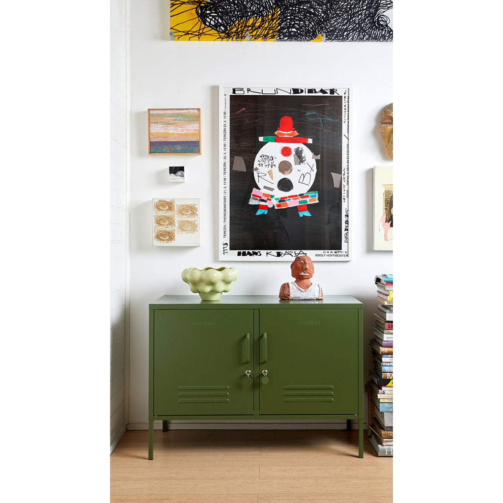 Mustard Made The Lowdown Cabinet, Olive